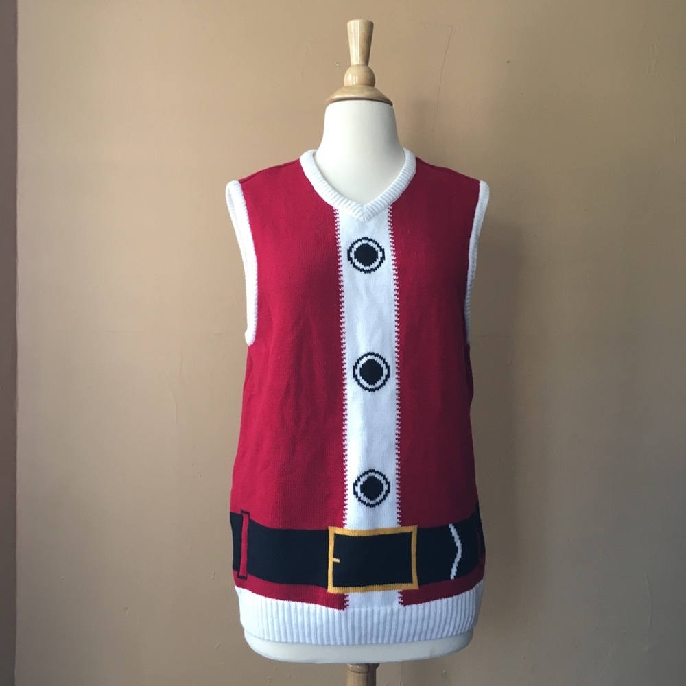 Christmas Santa knitted vest